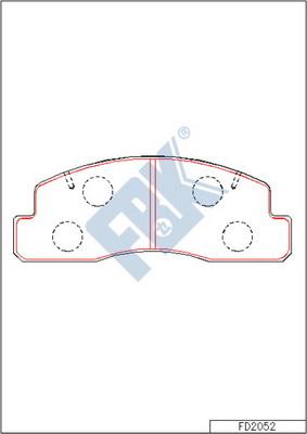 FBK FD2052 - Kit pastiglie freno, Freno a disco autozon.pro