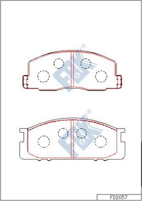 FBK FD2057 - Kit pastiglie freno, Freno a disco autozon.pro