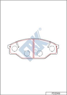 FBK FD2069 - Kit pastiglie freno, Freno a disco autozon.pro