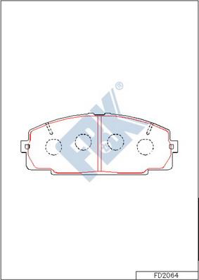 FBK FD2064 - Kit pastiglie freno, Freno a disco autozon.pro