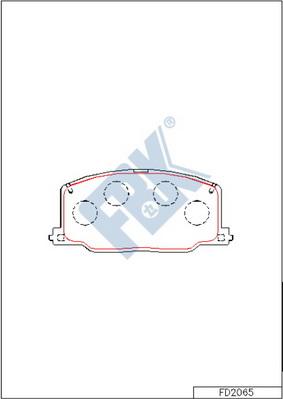 FBK FD2065 - Kit pastiglie freno, Freno a disco autozon.pro