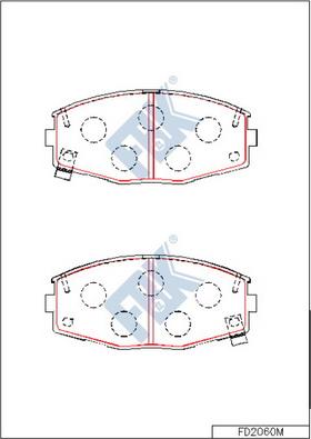 FBK FD2060M - Kit pastiglie freno, Freno a disco autozon.pro