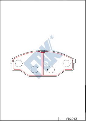 FBK FD2063 - Kit pastiglie freno, Freno a disco autozon.pro