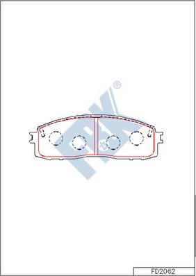 FBK FD2062 - Kit pastiglie freno, Freno a disco autozon.pro