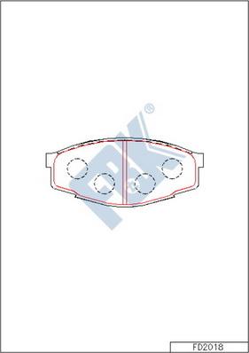 FBK FD2018 - Kit pastiglie freno, Freno a disco autozon.pro