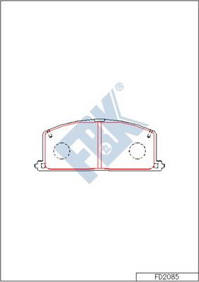 FBK FD2085 - Kit pastiglie freno, Freno a disco autozon.pro