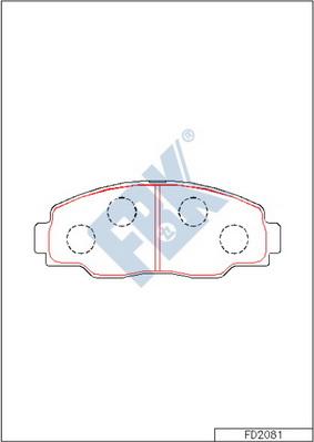 FBK FD2081 - Kit pastiglie freno, Freno a disco autozon.pro