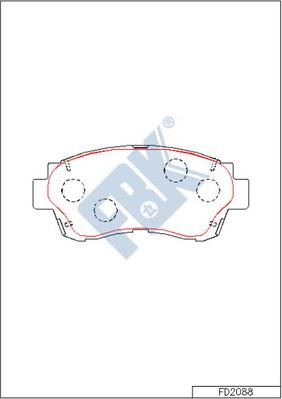 FBK FD2088 - Kit pastiglie freno, Freno a disco autozon.pro