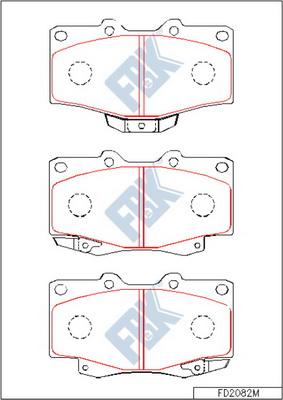 FBK FD2082M - Kit pastiglie freno, Freno a disco autozon.pro