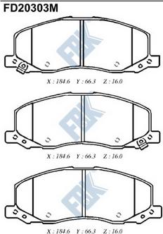 FBK FD20303M - Kit pastiglie freno, Freno a disco autozon.pro