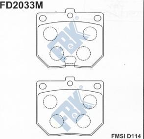 FBK FD2033M - Kit pastiglie freno, Freno a disco autozon.pro