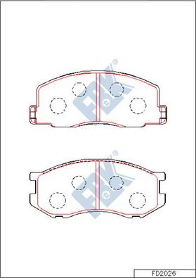 FBK FD2026 - Kit pastiglie freno, Freno a disco autozon.pro