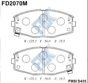 FBK FD2070M - Kit pastiglie freno, Freno a disco autozon.pro