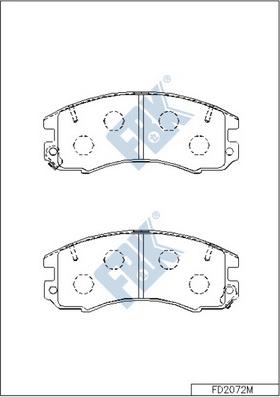 FBK FD2072M - Kit pastiglie freno, Freno a disco autozon.pro