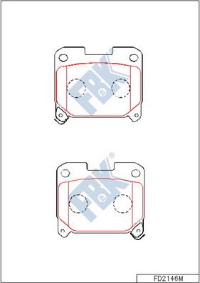 FBK FD2146M - Kit pastiglie freno, Freno a disco autozon.pro