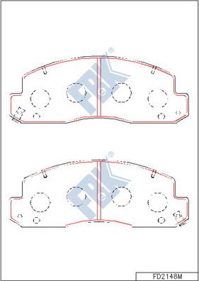 FBK FD2148M - Kit pastiglie freno, Freno a disco autozon.pro