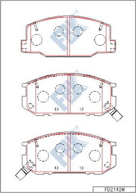 FBK FD2142M - Kit pastiglie freno, Freno a disco autozon.pro