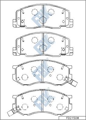 FBK FD2150M - Kit pastiglie freno, Freno a disco autozon.pro