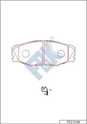 FBK FD2153M - Kit pastiglie freno, Freno a disco autozon.pro