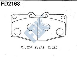 FBK FD2168 - Kit pastiglie freno, Freno a disco autozon.pro