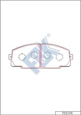 FBK FD2104 - Kit pastiglie freno, Freno a disco autozon.pro