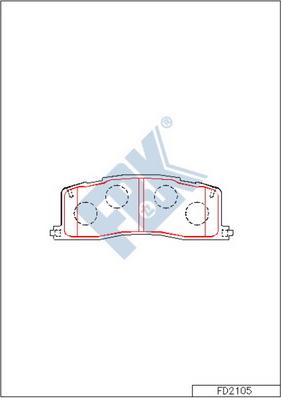 FBK FD2105 - Kit pastiglie freno, Freno a disco autozon.pro