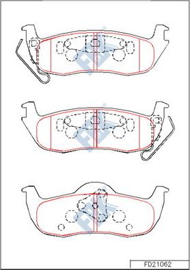 FBK FD21062 - Kit pastiglie freno, Freno a disco autozon.pro