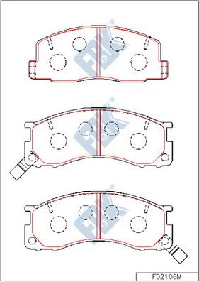 FBK FD2106M - Kit pastiglie freno, Freno a disco autozon.pro