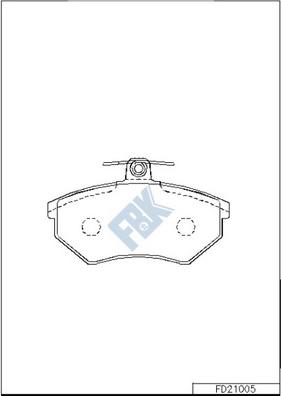 FBK FD21005 - Kit pastiglie freno, Freno a disco autozon.pro