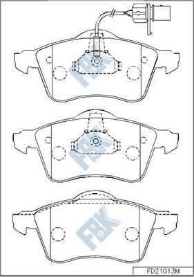 FBK FD21013M - Kit pastiglie freno, Freno a disco autozon.pro