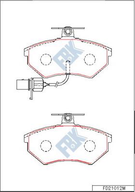 FBK FD21012M - Kit pastiglie freno, Freno a disco autozon.pro