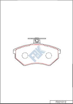 FBK FD21012 - Kit pastiglie freno, Freno a disco autozon.pro