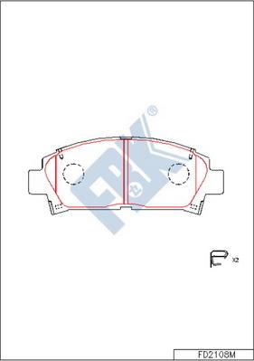 FBK FD2108M - Kit pastiglie freno, Freno a disco autozon.pro