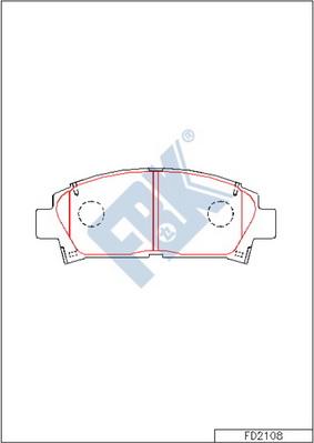 FBK FD2108 - Kit pastiglie freno, Freno a disco autozon.pro