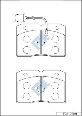 FBK FD21029M - Kit pastiglie freno, Freno a disco autozon.pro