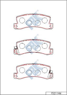 FBK FD2114M - Kit pastiglie freno, Freno a disco autozon.pro