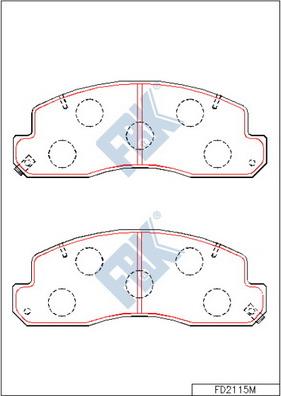 FBK FD2115M - Kit pastiglie freno, Freno a disco autozon.pro