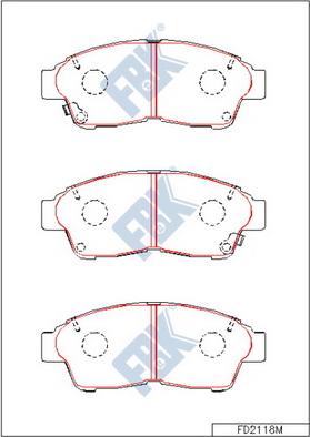 FBK FD2118M - Kit pastiglie freno, Freno a disco autozon.pro