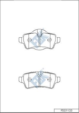 FBK FD21133 - Kit pastiglie freno, Freno a disco autozon.pro