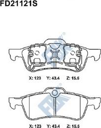 FBK FD21121S - Kit pastiglie freno, Freno a disco autozon.pro