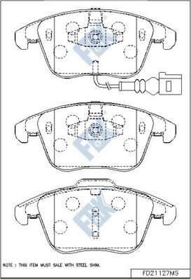 FBK FD21127MS - Kit pastiglie freno, Freno a disco autozon.pro