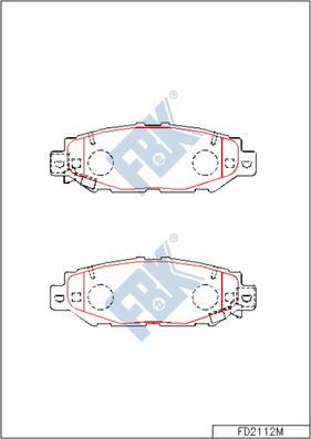 FBK FD2112M - Kit pastiglie freno, Freno a disco autozon.pro