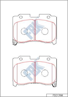 FBK FD2136M - Kit pastiglie freno, Freno a disco autozon.pro