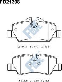 FBK FD21308 - Kit pastiglie freno, Freno a disco autozon.pro