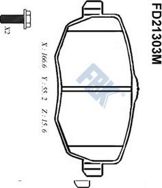 FBK FD21303M - Kit pastiglie freno, Freno a disco autozon.pro