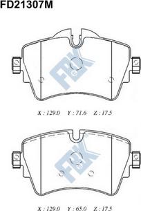 FBK FD21307M - Kit pastiglie freno, Freno a disco autozon.pro