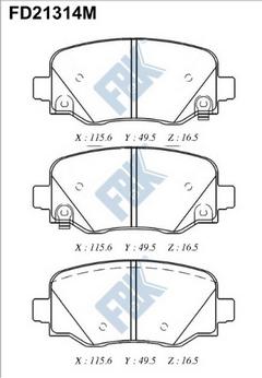 FBK FD21314M - Kit pastiglie freno, Freno a disco autozon.pro