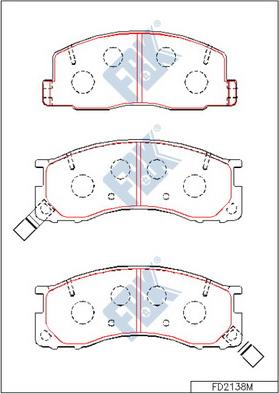 FBK FD2138M - Kit pastiglie freno, Freno a disco autozon.pro