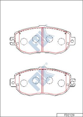 FBK FD2129 - Kit pastiglie freno, Freno a disco autozon.pro