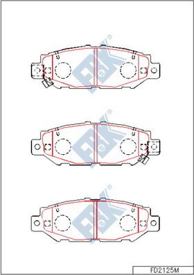 FBK FD2125M - Kit pastiglie freno, Freno a disco autozon.pro